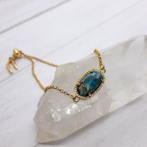 "Sunday Brunch"  Dainty Turquoise Bracelet